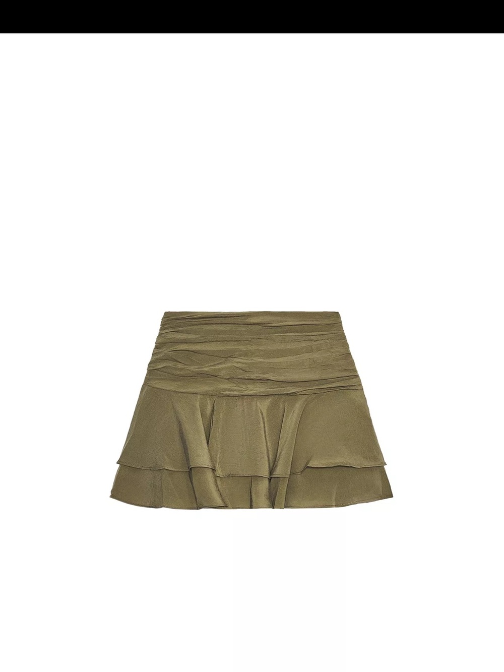 Zara Olive Ruffled Skort